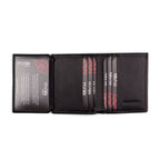 Slim Leather Wallet - Black & Embossed