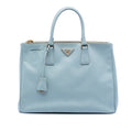 Large Saffiano Lux Galleria Double Zip Satchel