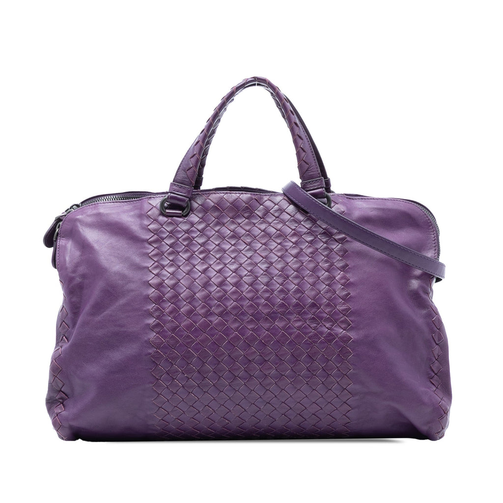 Large Nappa Intrecciato Leggero Satchel