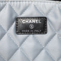 Medium Quilted Iridescent Calfskin Flower CC O Case Clutch