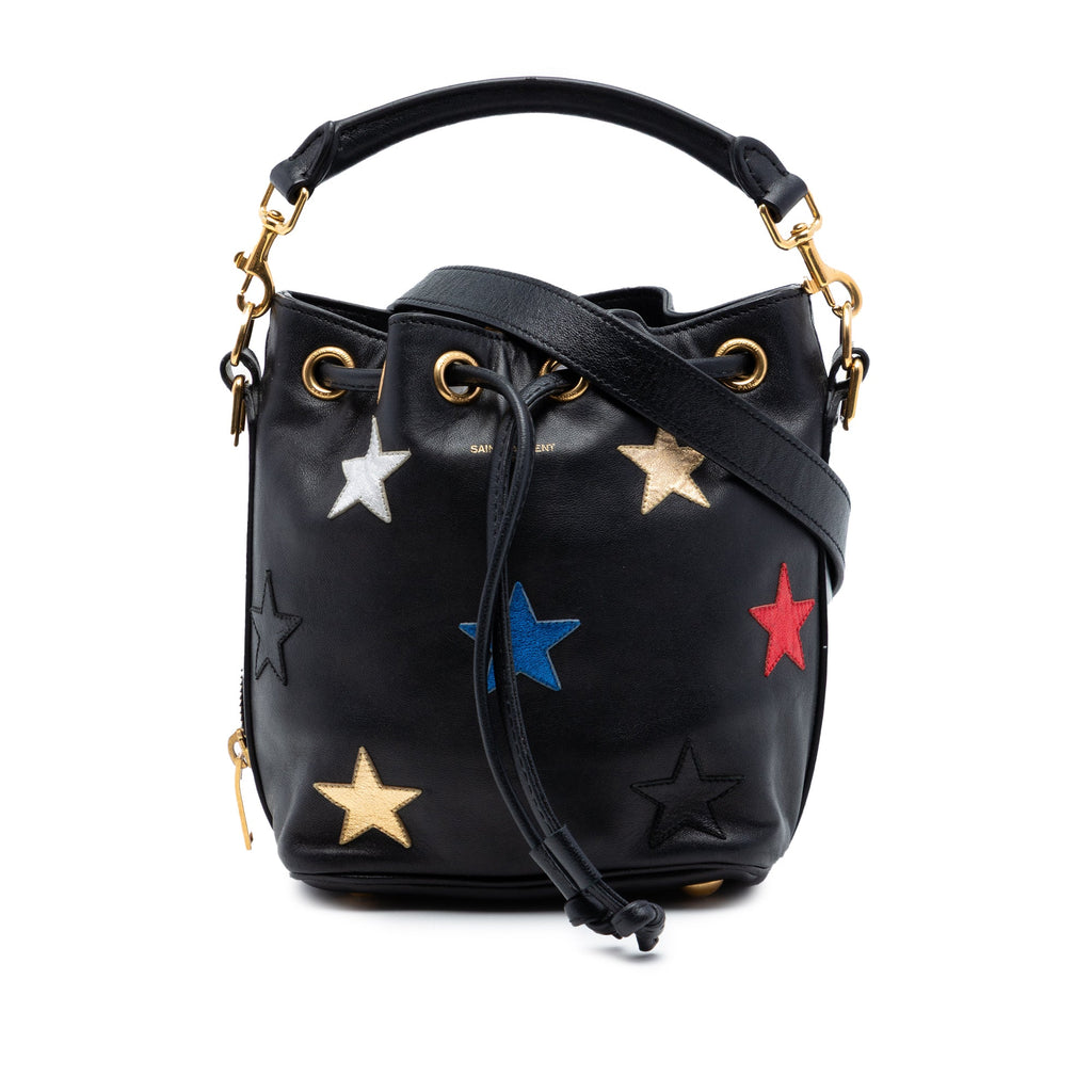Small Calfskin Star Patchwork Emmanuelle Bucket Bag