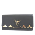 Taurillon Capucines Flower Long Wallet