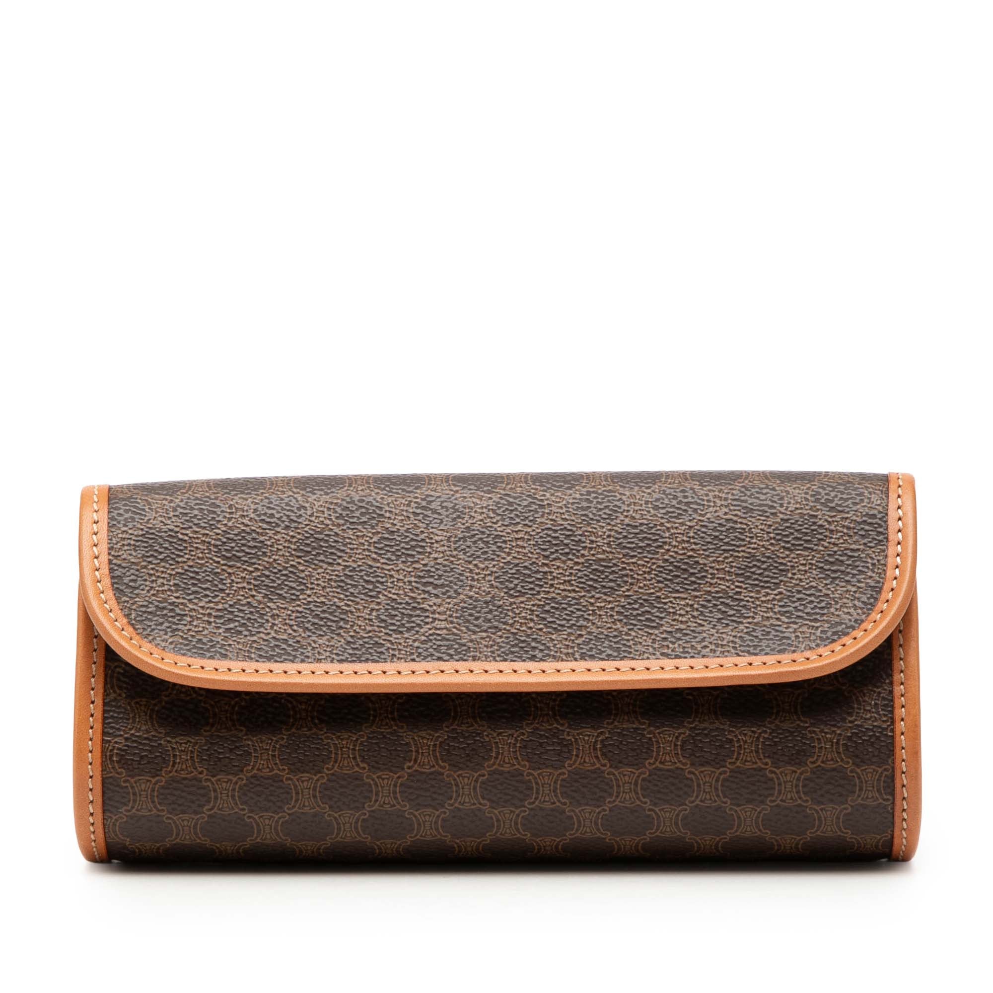 Macadam Coated Canvas Clutch