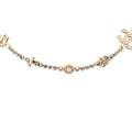 CC Gold Plated and Brass Strass Charm Necklace