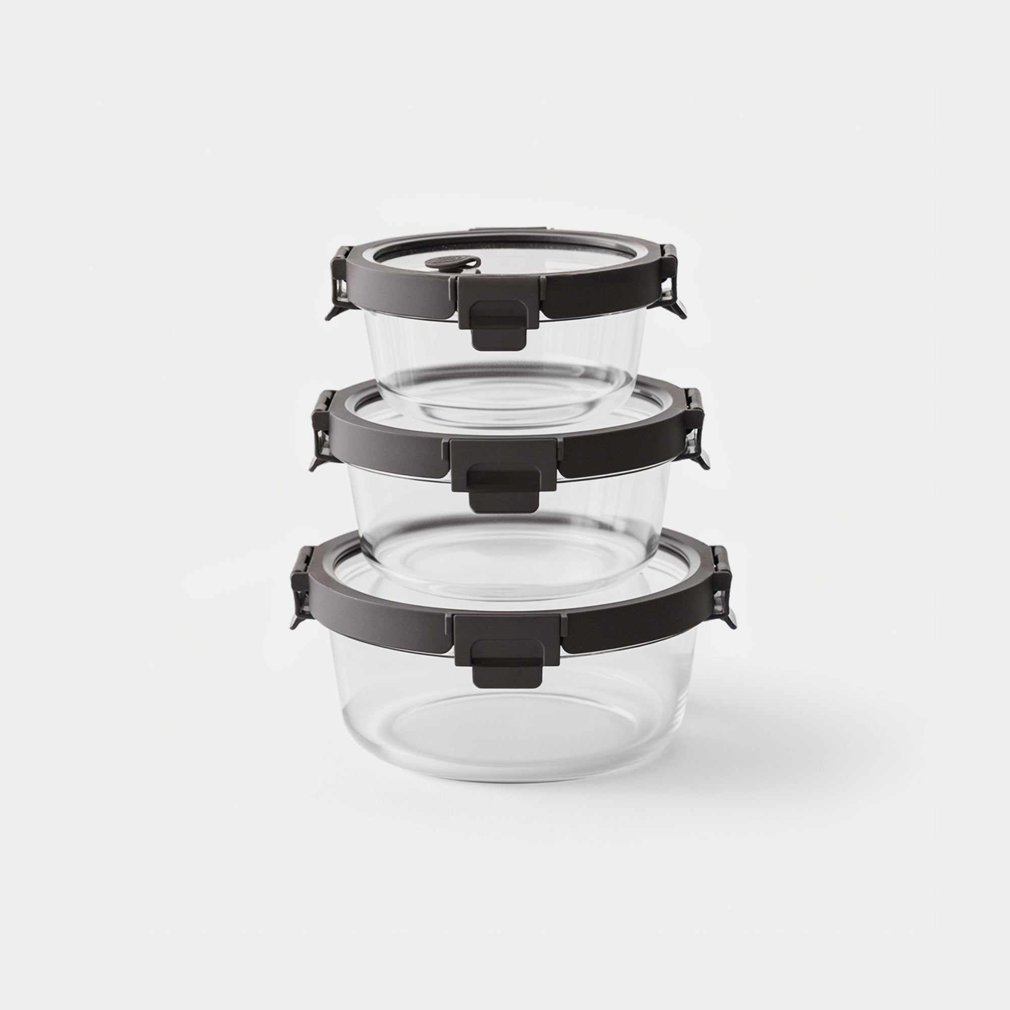 GENICOOK Round Glass Container Set