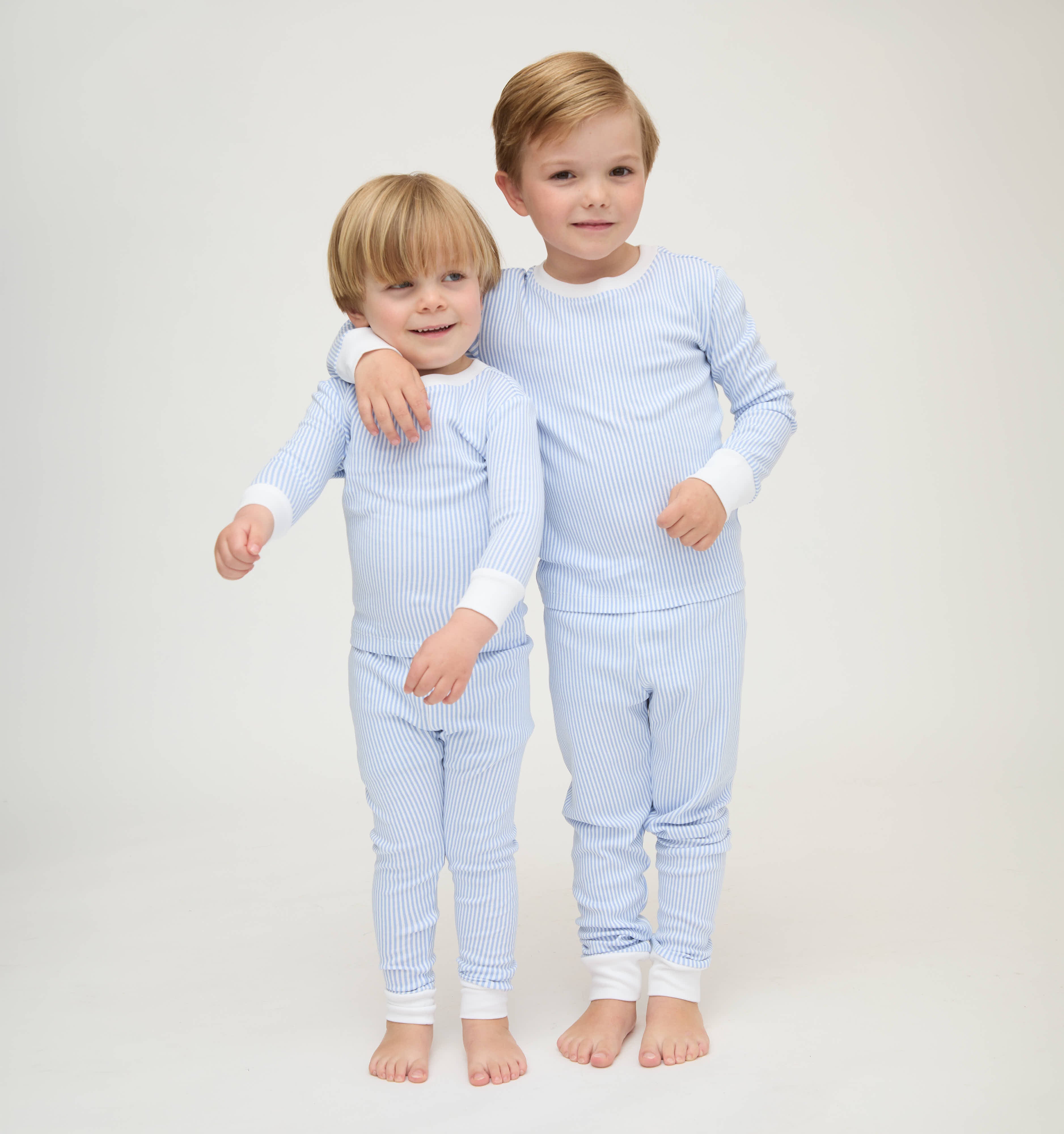 The Tiny Sully PJ Set / Blue/White Stripe   By Hill House Home