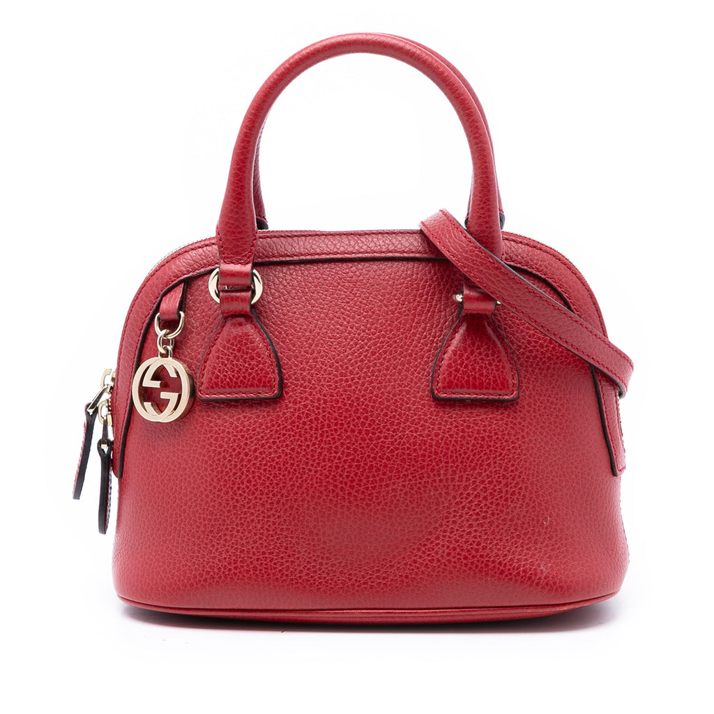 Mini Leather GG Charm Dome Satchel