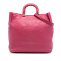 Vitello Daino Embossed Canapa Logo Open Convertible Tote