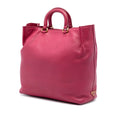 Vitello Daino Embossed Canapa Logo Open Convertible Tote