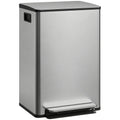 13.2 Gallon / 50 L Stainless Steel Kitchen Trash Can with Soft-Close Lid, Removable Inner Bucket, Silver