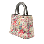 Medium Multicolor Tweed Cannage Lady Dior