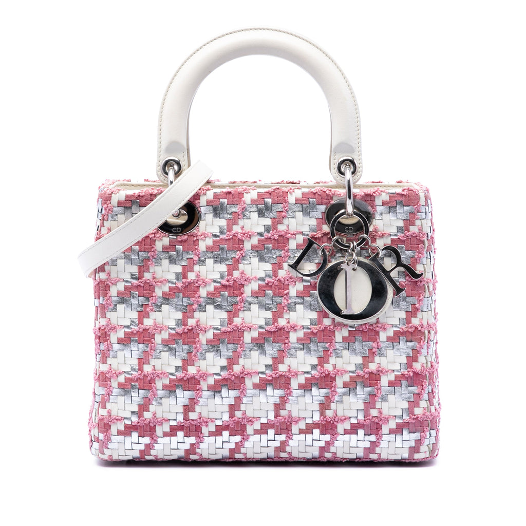 Medium Lambskin And Tweed Lady Dior