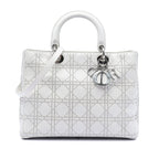 Large Calfskin Cannage Studded Lady Dior
