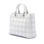 Large Calfskin Cannage Studded Lady Dior