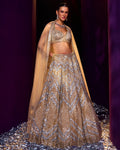 Gold Net Lehenga Set By KYNAH, Luxury Indian Fashion & Bridal Wear