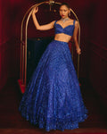 The Cobalt Heir Lehenga Set By KYNAH, Luxury Indian Fashion & Bridal Wear