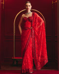 Vermilion Reign Sari Set By KYNAH, Luxury Indian Fashion & Bridal Wear