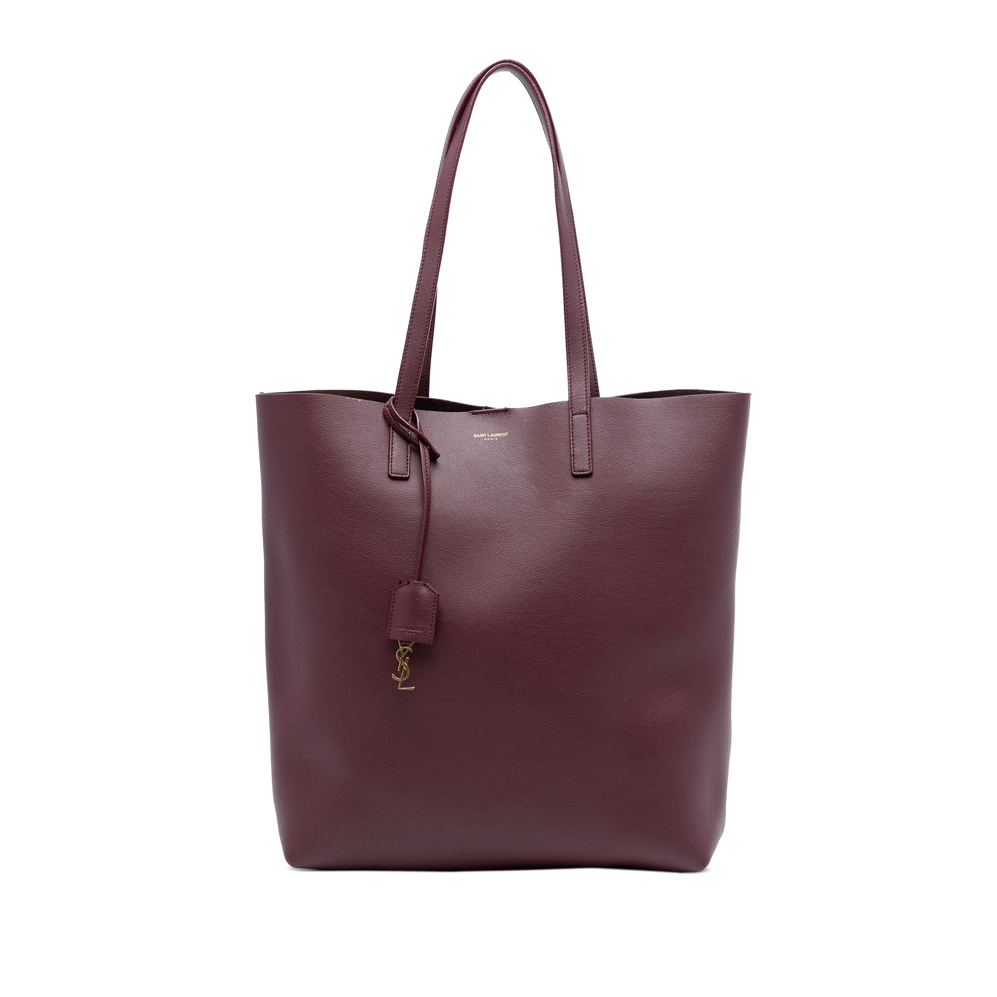 North South Leather Shopping Tote