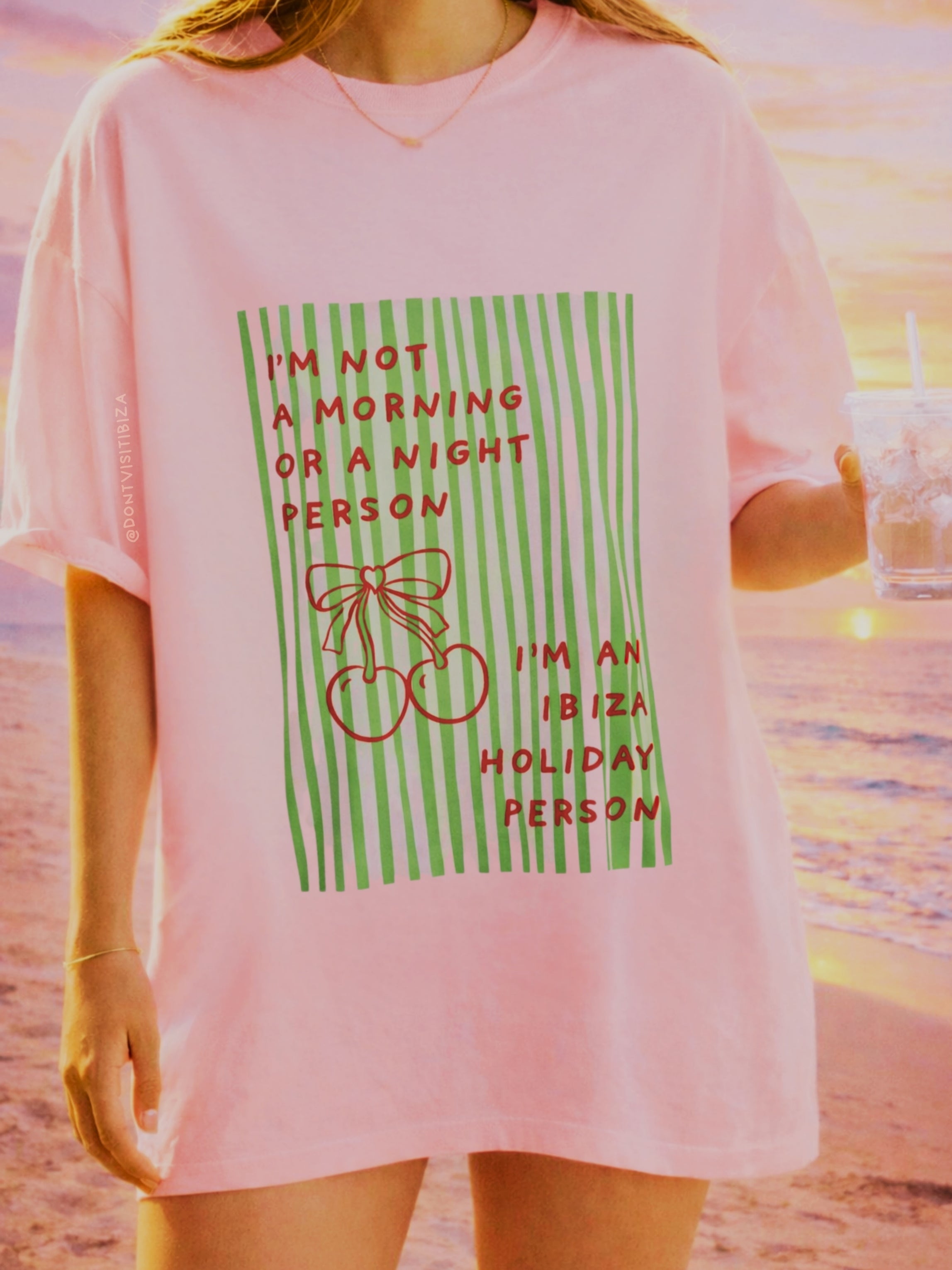 I’m not a morning or a night person. I’m an Ibiza holiday person. Oversized Faded T-Shirt