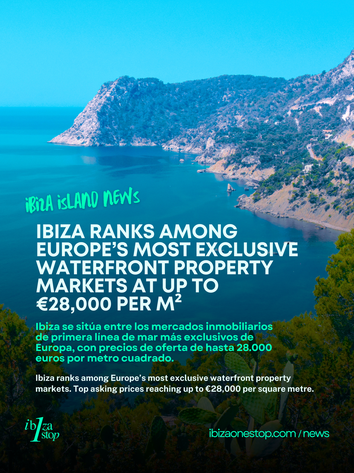 Ibiza Ranks Among Europe’s Most Exclusive Waterfront Property Markets at Up to €28,000 per m²