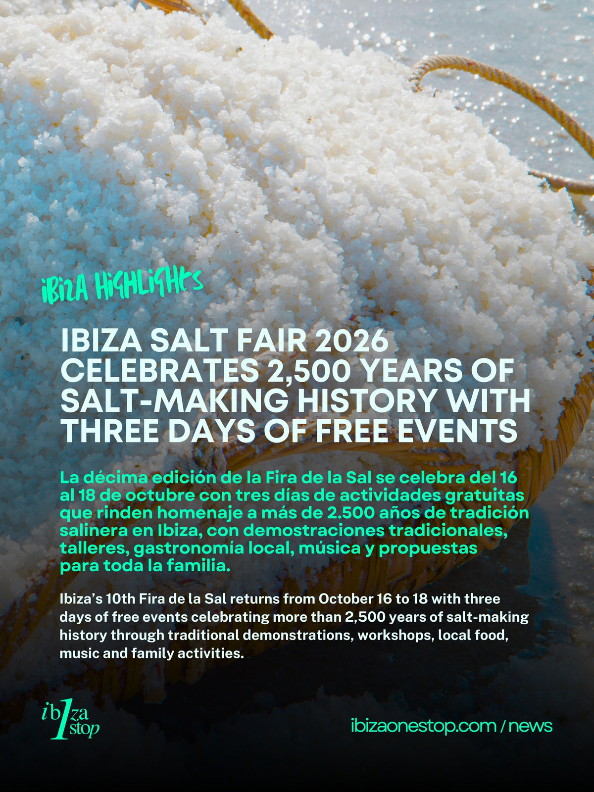 Ibiza Salt Fair 2026 Celebrates 2,500 Years of Salt-Making History with Three Days of Free Events