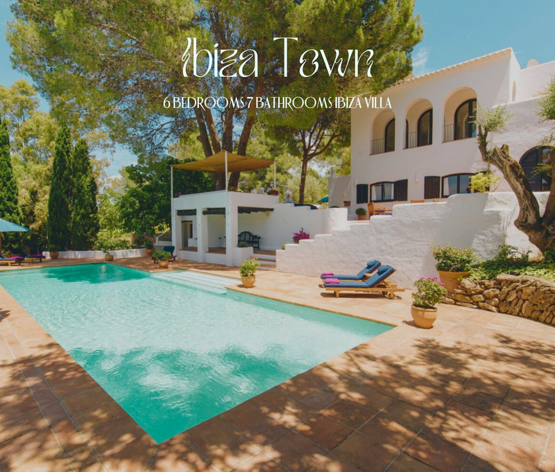 Peaceful Ibiza Villa Surrounded by Nature with a Tennis Court in Ibiza Town