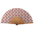 Ikat-Inspired Silk Fan – Handmade in Spain with Bocapi Wood