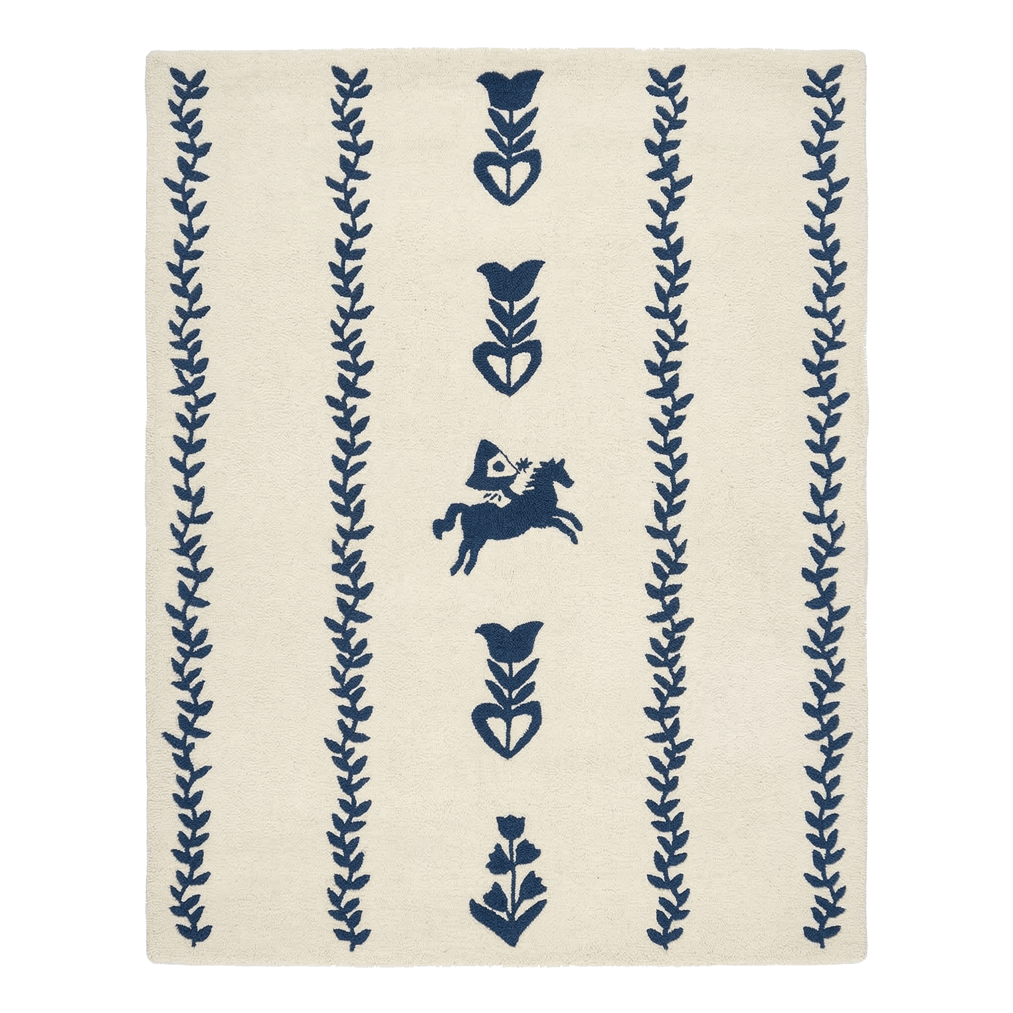Indigo Folk Tale Hand Tufted Rug