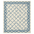 Indigo Vines Cream Garden Hand Tufted Wool Rug