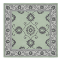 Intricate Damask Weave Square Hand Tufted Rug
