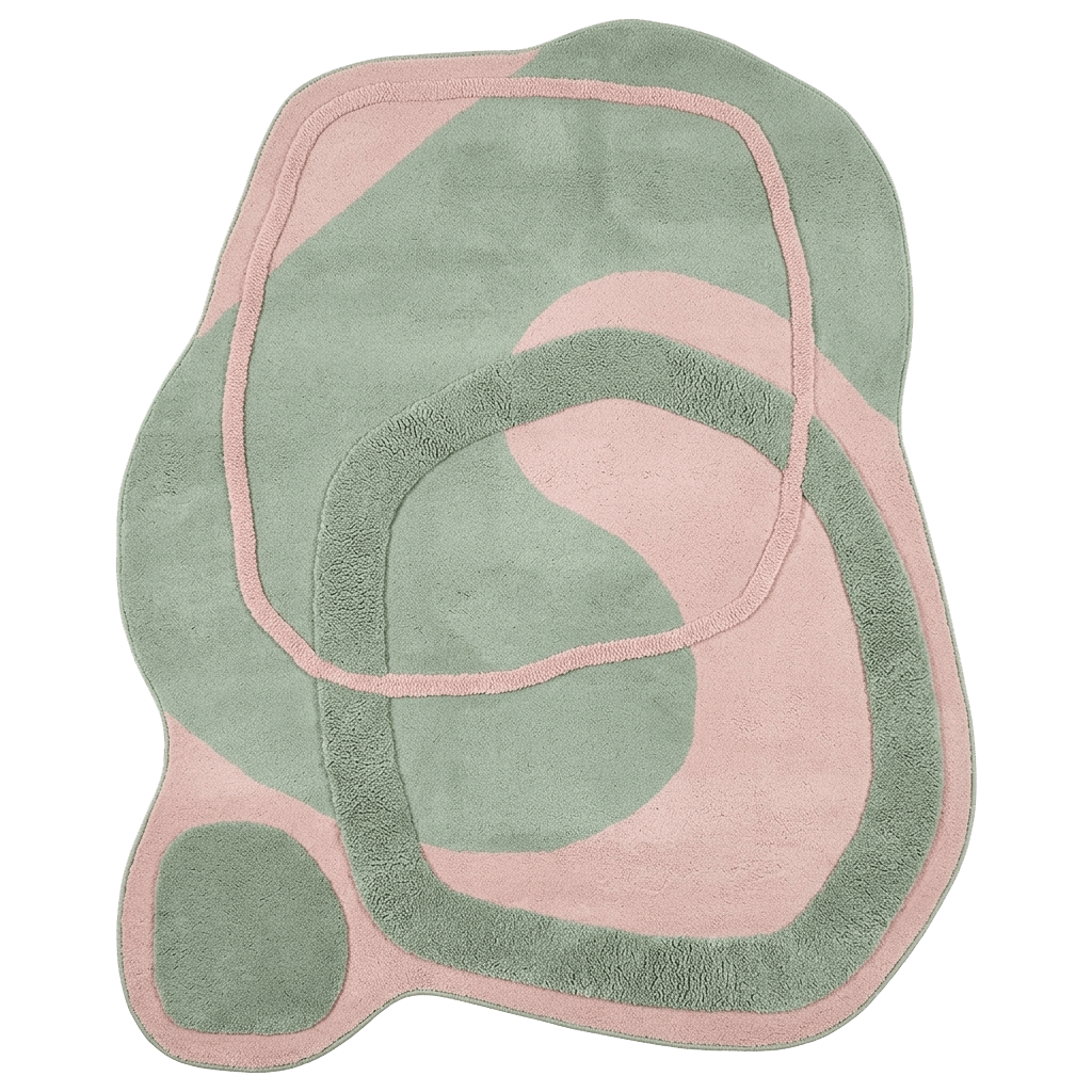 Irregular Organic Blob Hand Tufted Rug