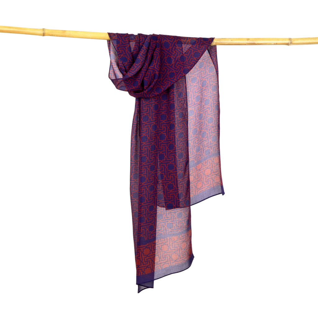 Blue and Red Scarf Rawda v2