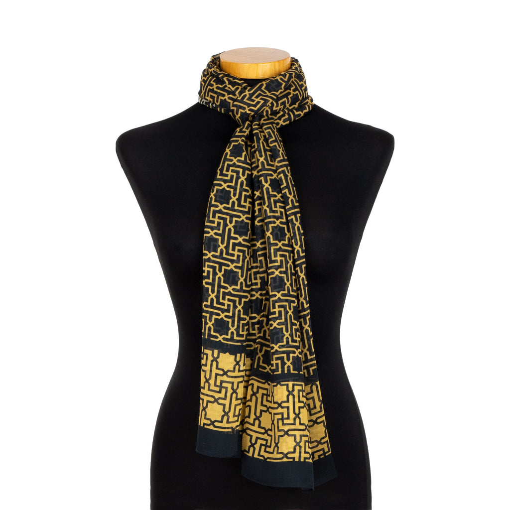 Black and Gold Scarf Rawda v3