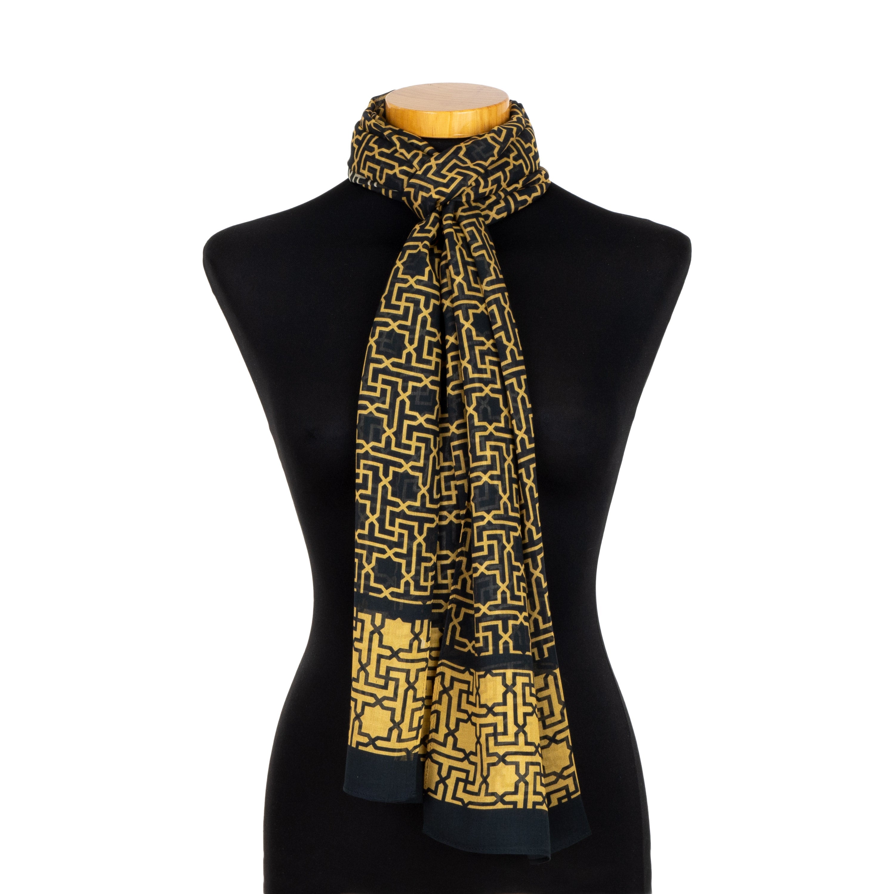 Black and Gold Scarf Rawda v3