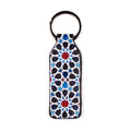 Black an Red Leather Keychain Fátima
