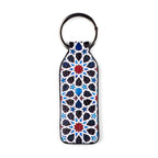Black an Red Leather Keychain Fátima