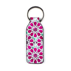 Pink Leather Keychain Fátima
