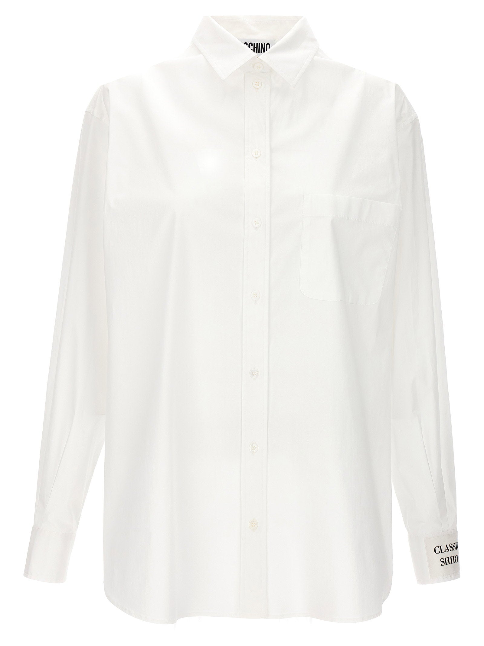 Moschino Stretch Cotton Poplin Shirt — White
