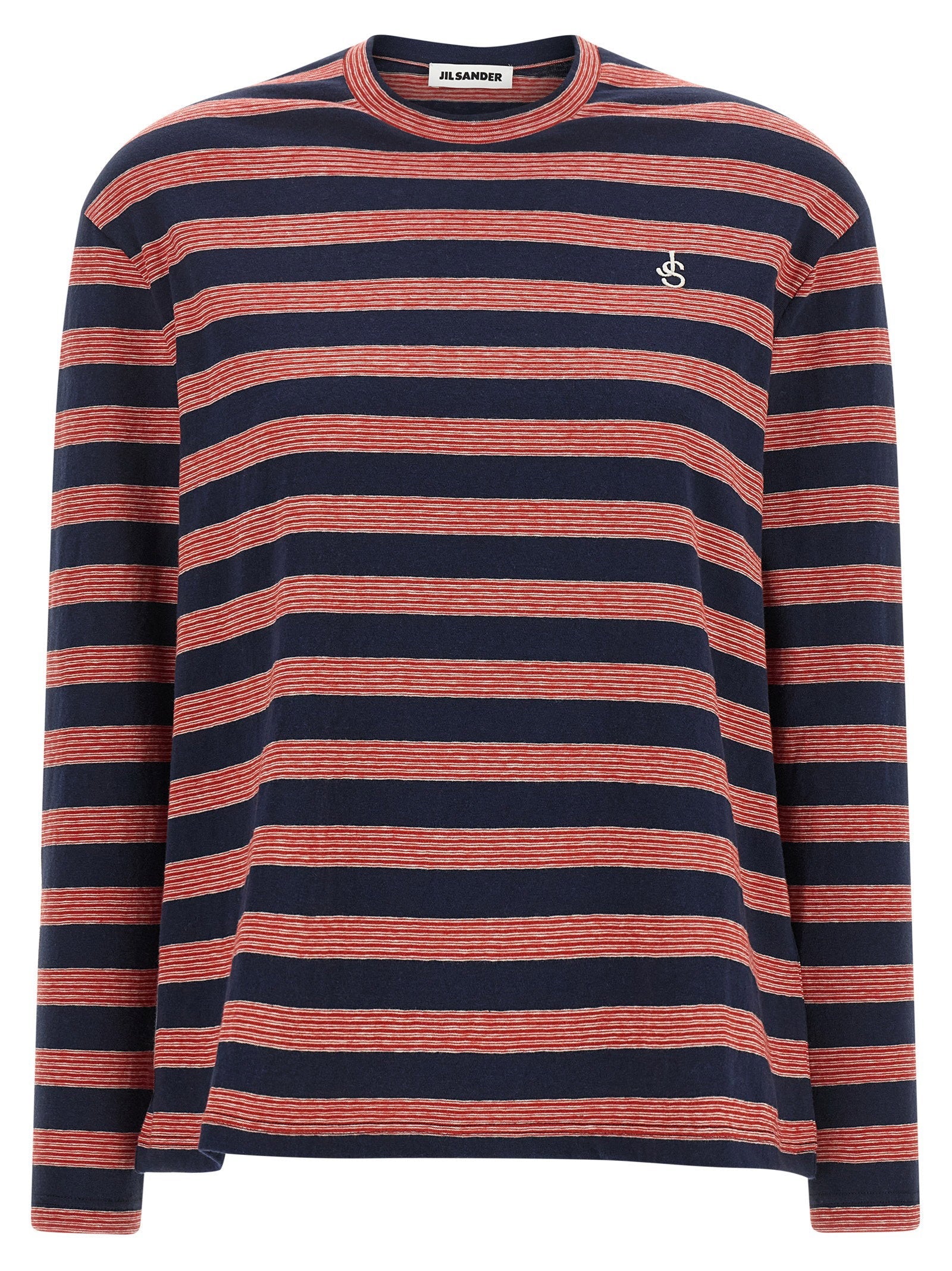 Jil Sander Striped Long-Sleeve T-Shirt — Navy