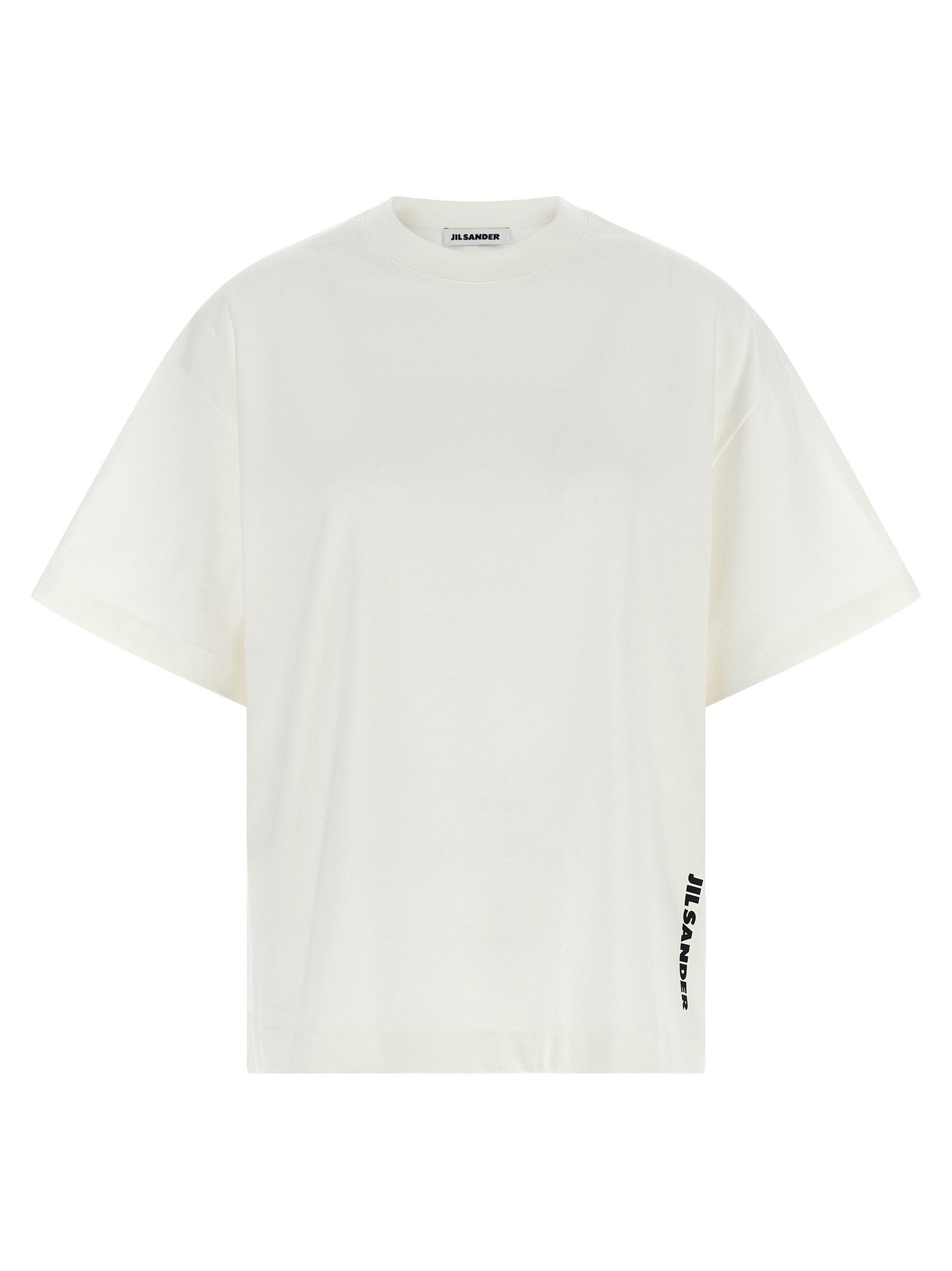 Jil Sander Logo-Print Cotton Jersey T-Shirt — Cream
