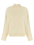 Jil Sander Merino Wool & Cashmere Blend Sweater — Cream