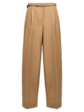 Jil Sander Wool Gabardine with Removable Belt Trousers — Camel