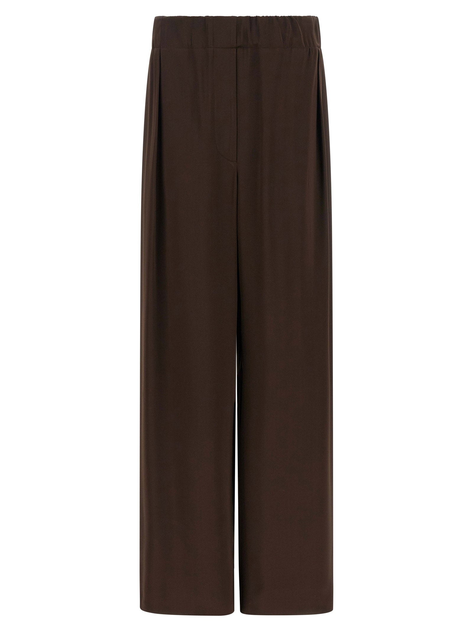 Jil Sander Fluid Viscose Trousers — Brown