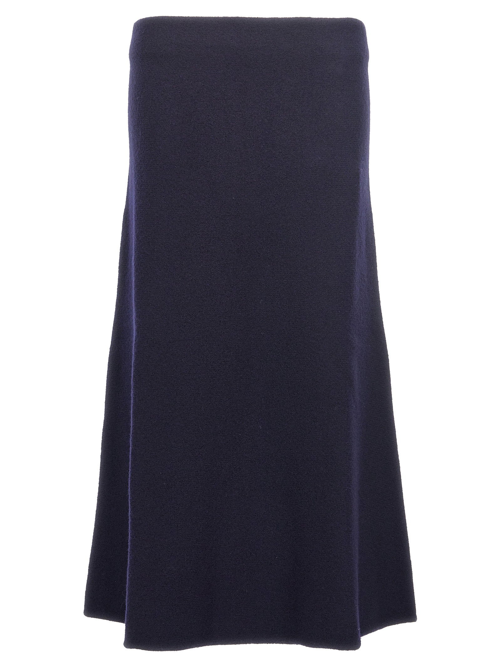 Jil Sander Long Wool Skirt — Navy