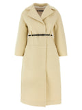 Jil Sander Virgin Wool Felt Coat — Cream