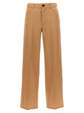 Jil Sander Wool Gabardine Trousers — Camel
