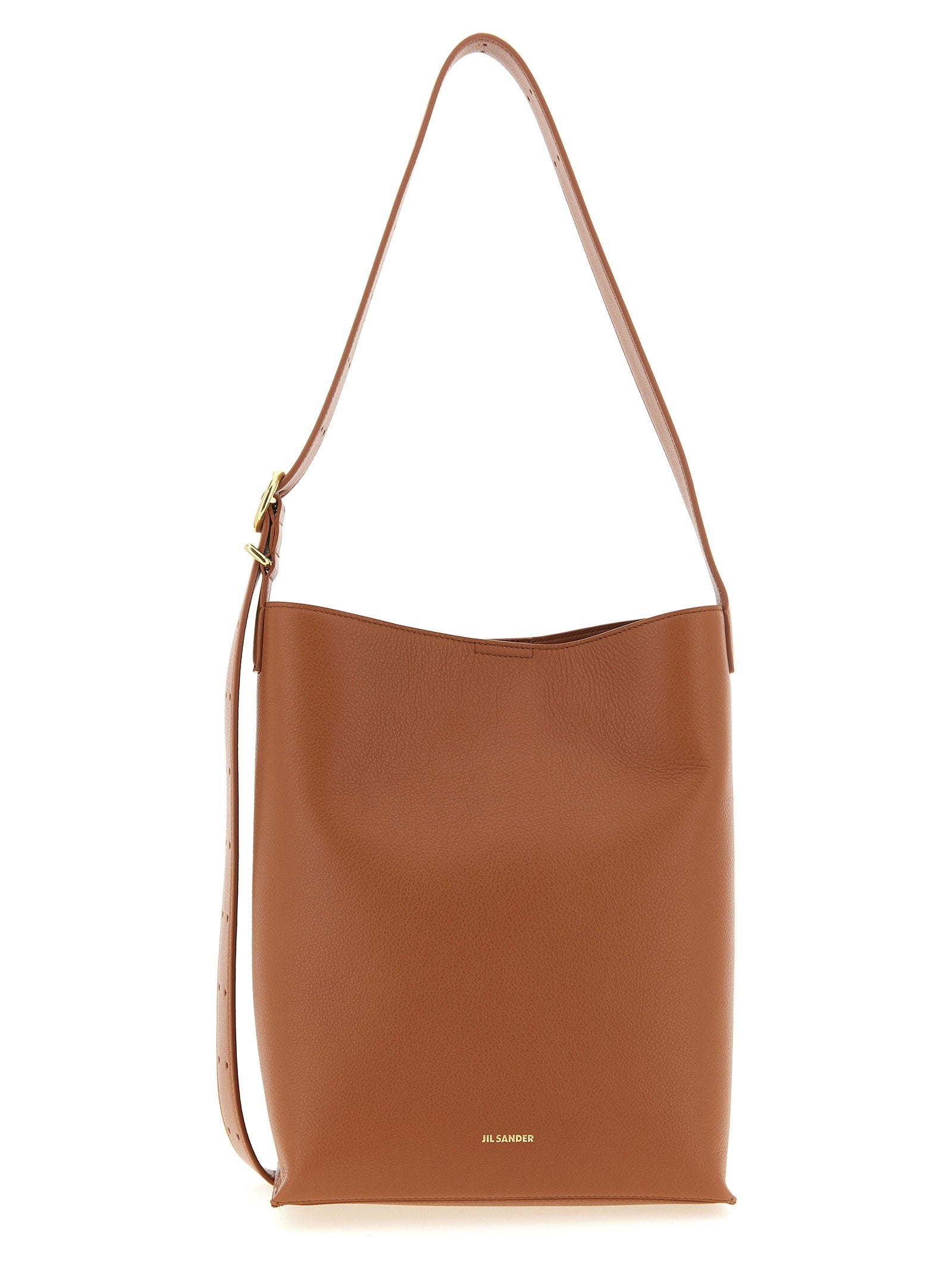 Jil Sander Cannolo Shoulder Bag — tan