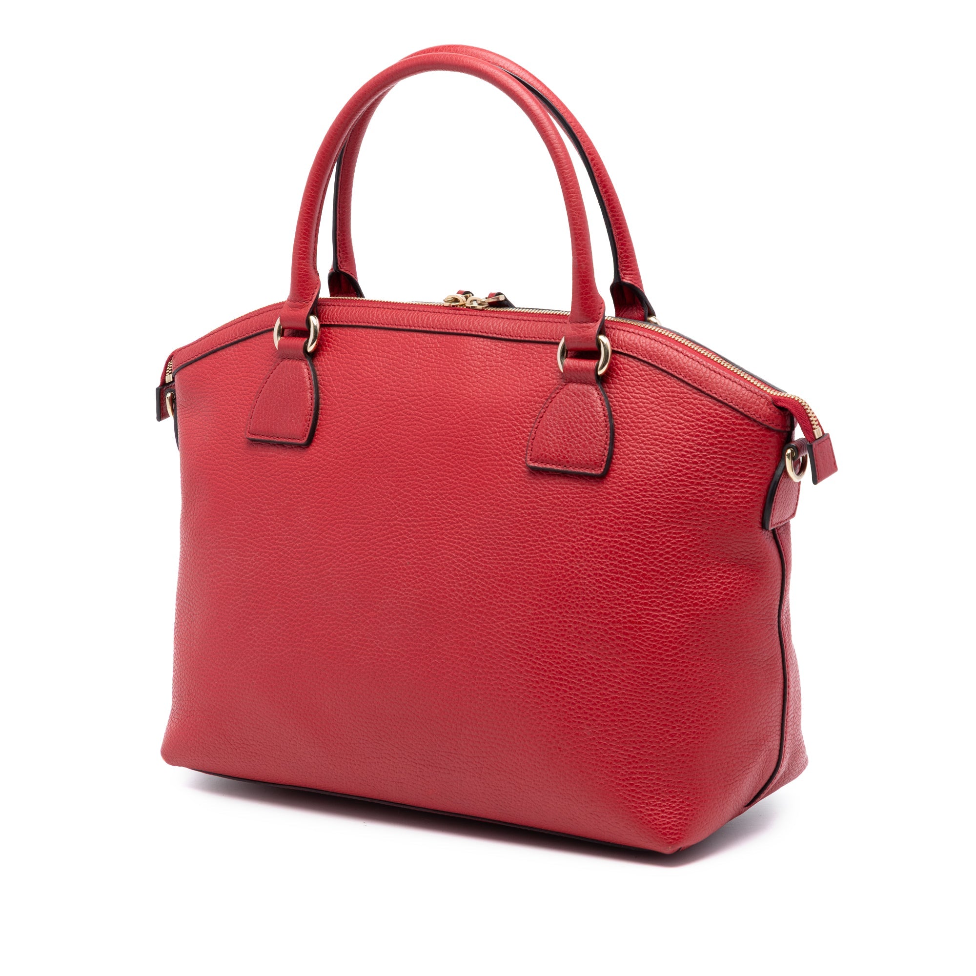 Large Dollar Calfskin GG Charm Dome Satchel