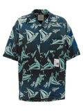 Maison Mihara Yasuhiro Sailboat-Print Cotton-Blend Shirt — Black