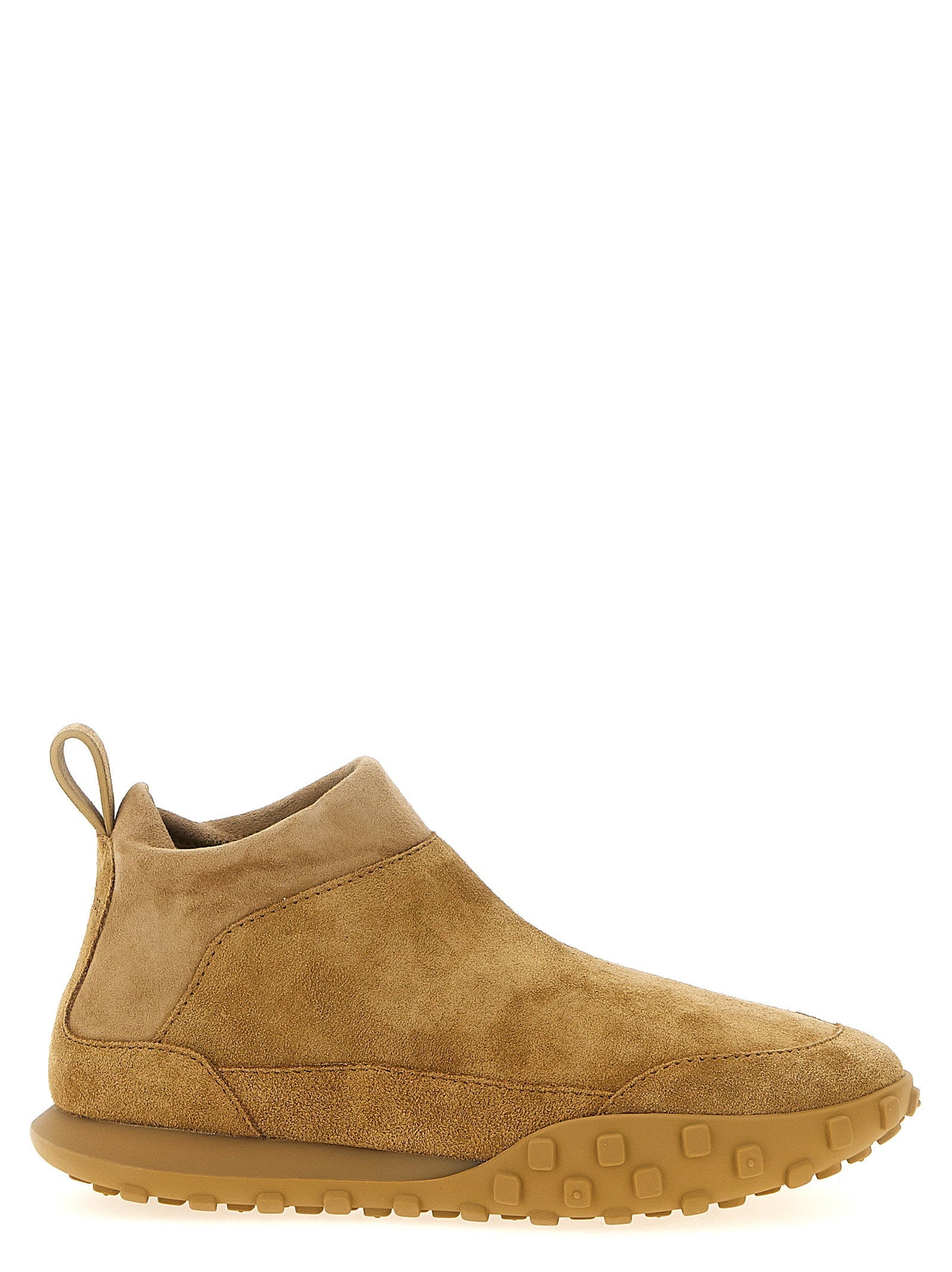 Jil Sander Suede Pull-On Sneaker — Tan